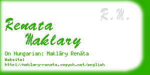 renata maklary business card